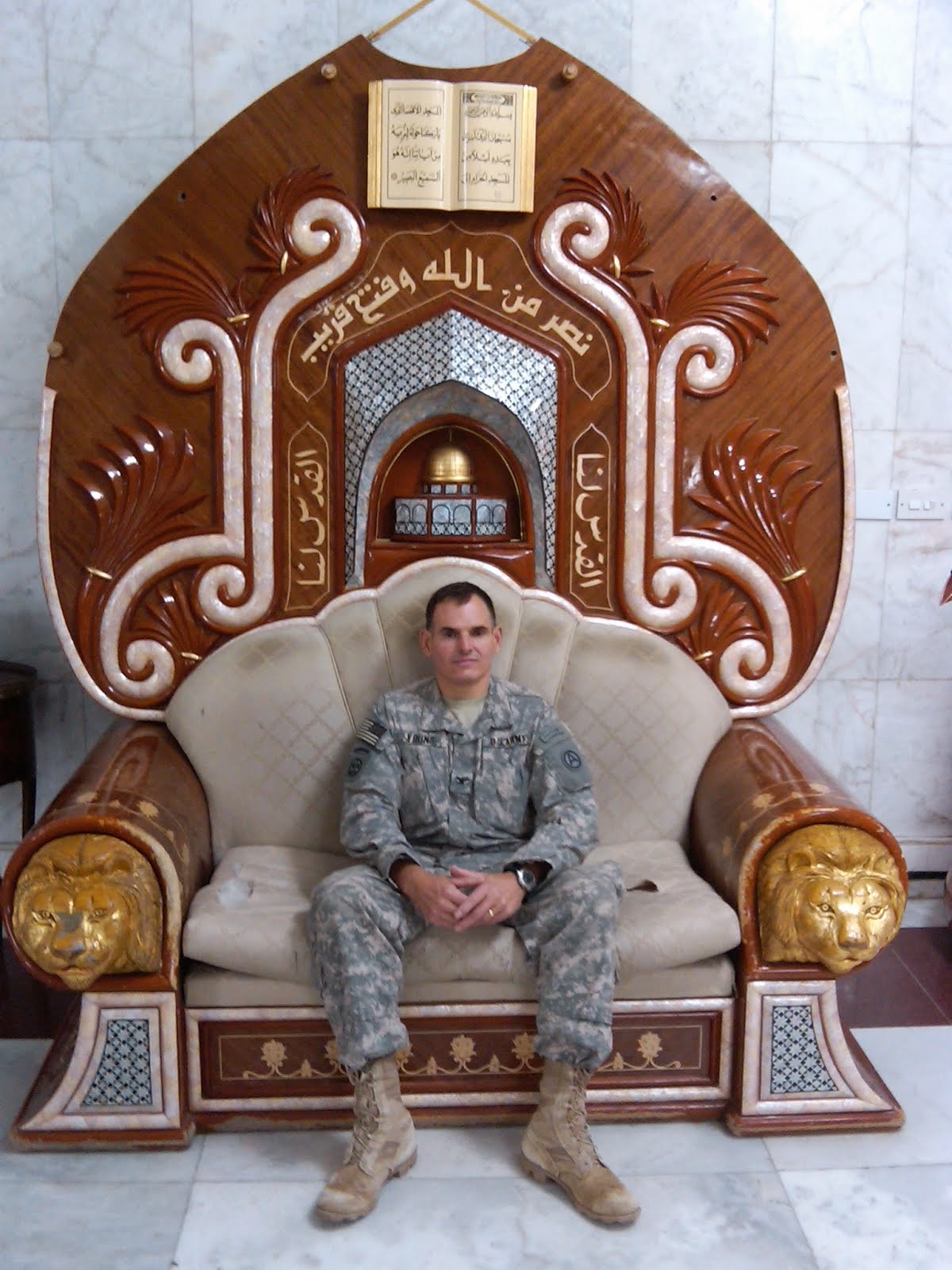 Sitting in Saddam's Chair