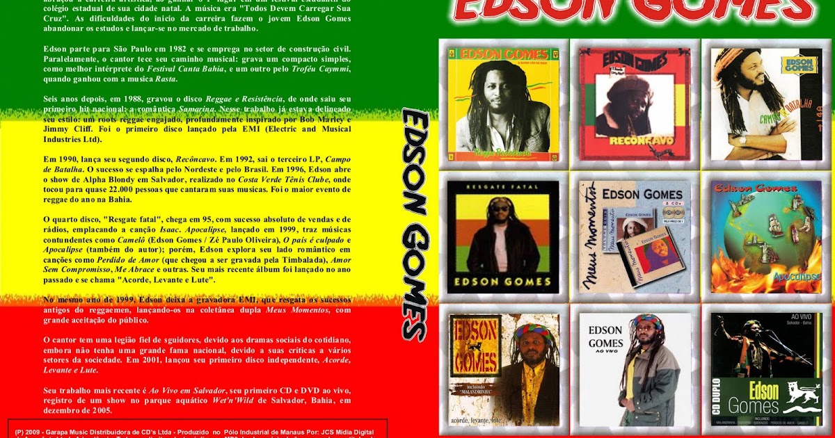 Capas Show Nacional: Discografia Edson Gomes