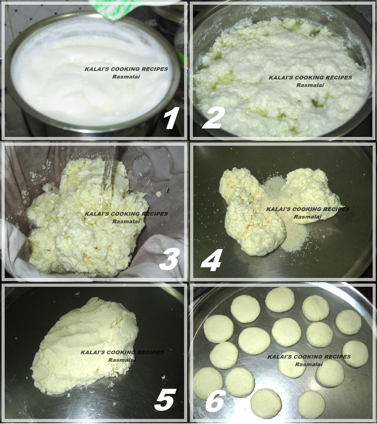 KALAI'S COOKING RECIPES Rasmalai Indian Cottage Cheese Balls with