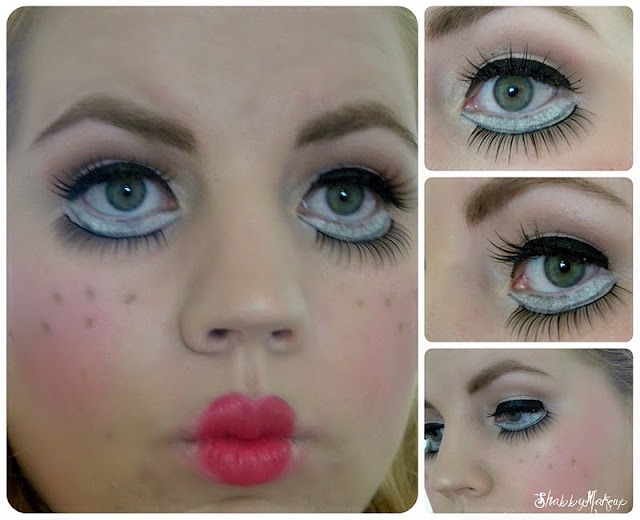 Shabby Makeup and More Rag Doll/Baby Doll Halloween Makeup