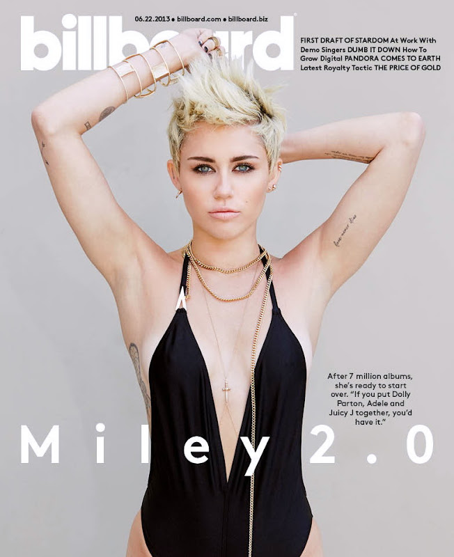 Miley Cyrus on the cover of Billboard Magazine June 2013 issue