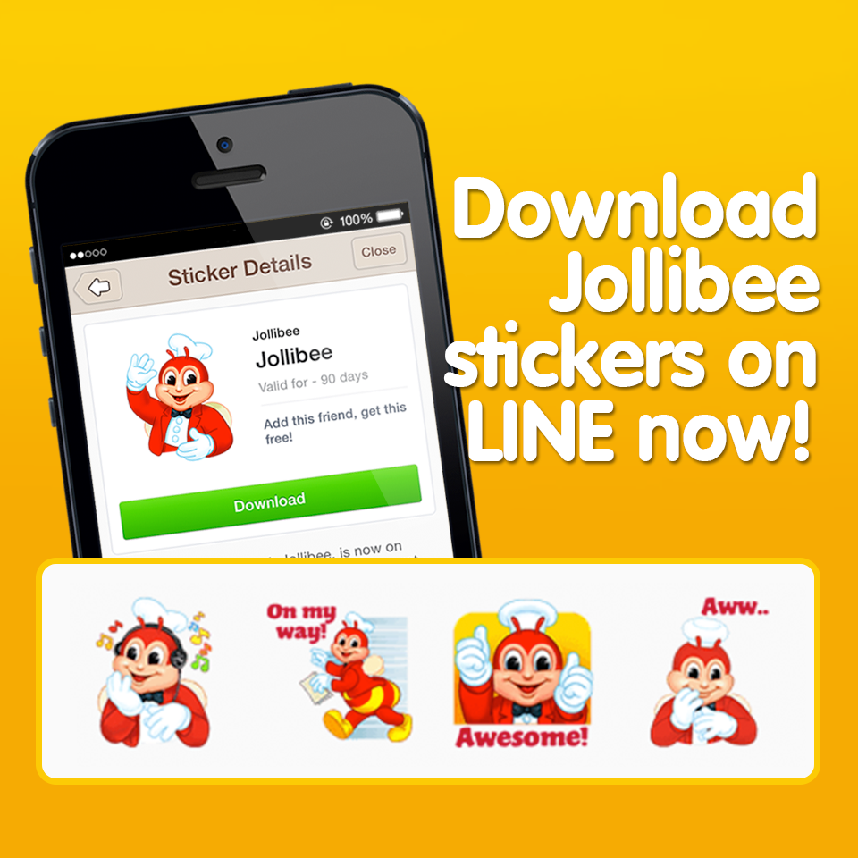 Download Cute and Fun Jollibee stickers on LINE Instant messaging