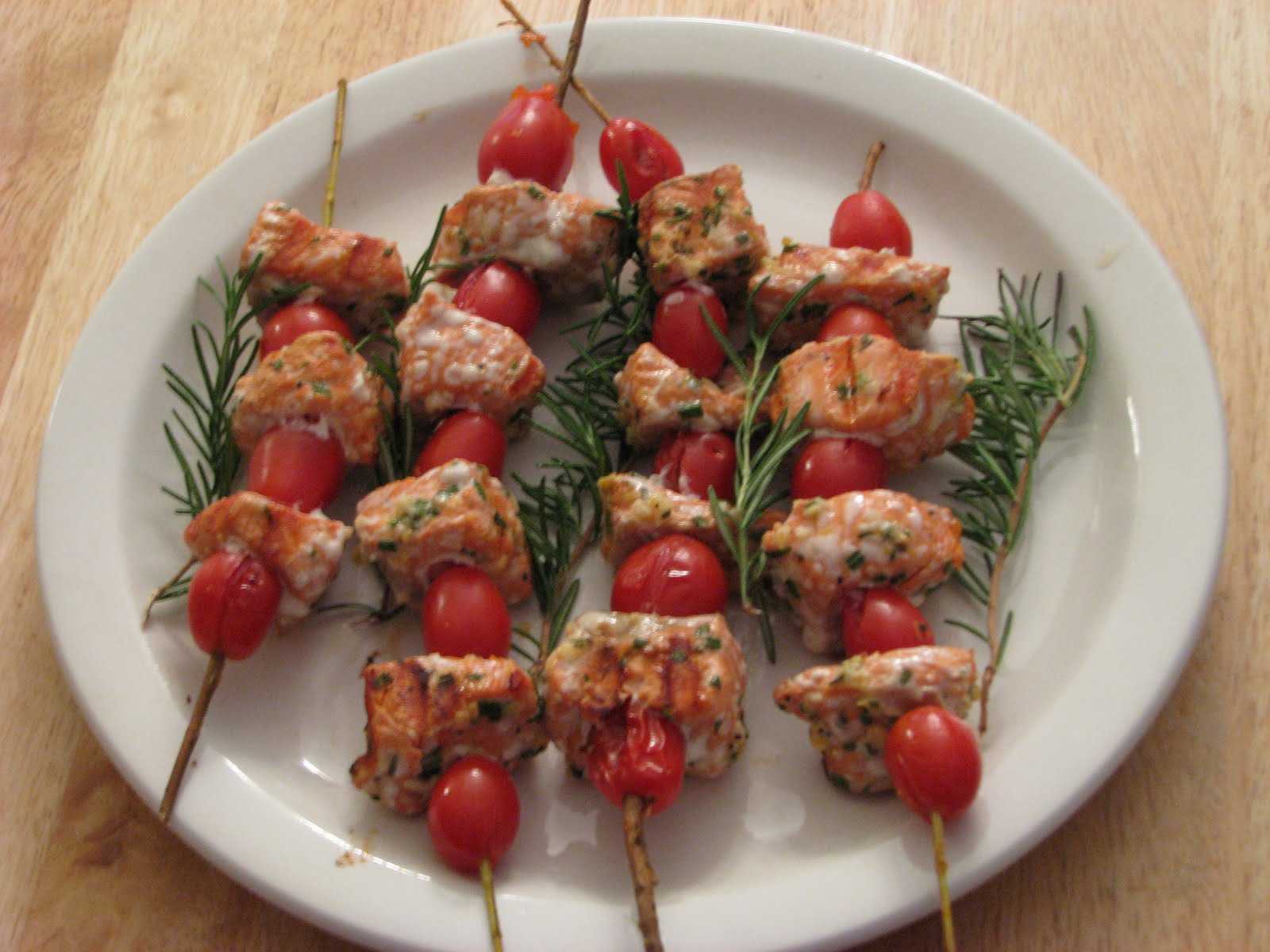 TheFultonGirls Grilled Rosemary Salmon Skewers