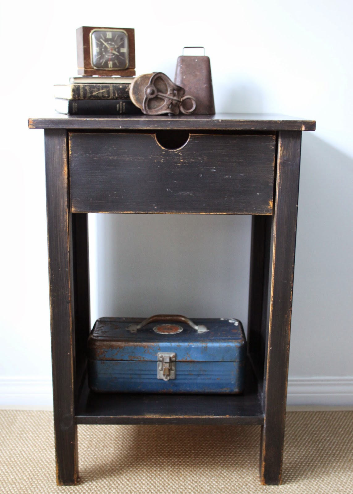 sweet tree furniture rustic black side table