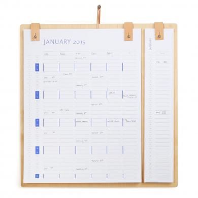 kalender med kernelæder fra designer by Wirth