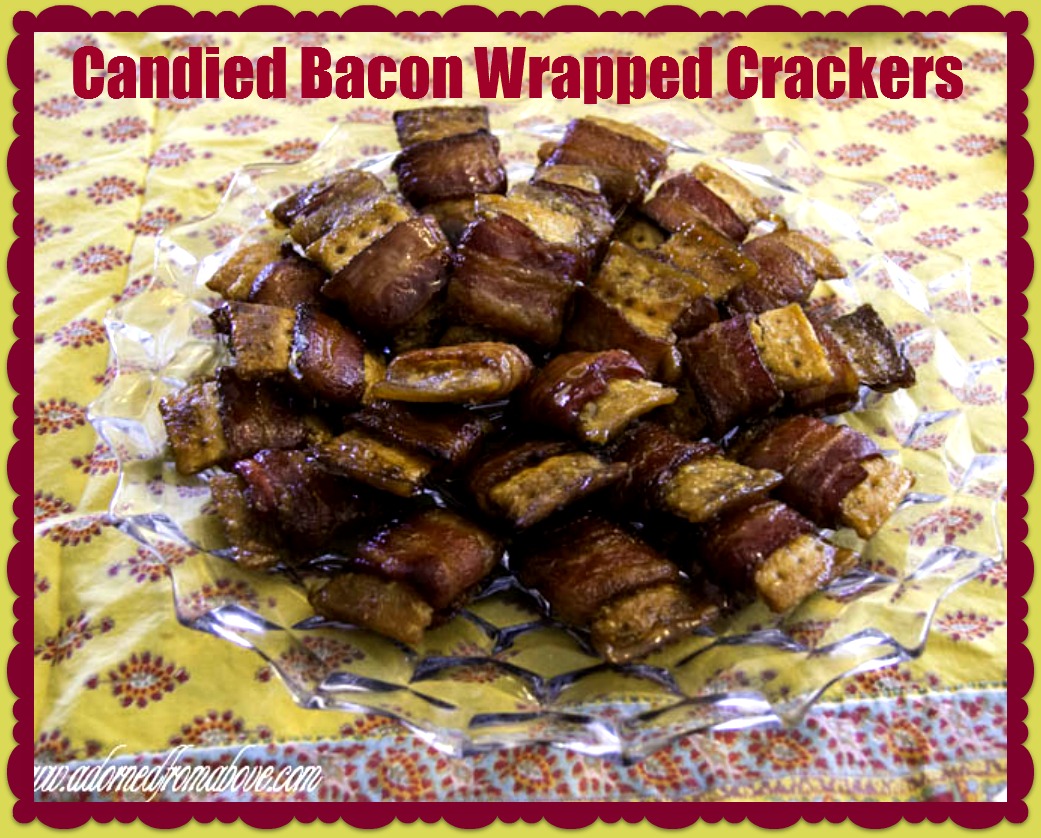 Adorned From Above Candied Bacon Wrapped Crackers
