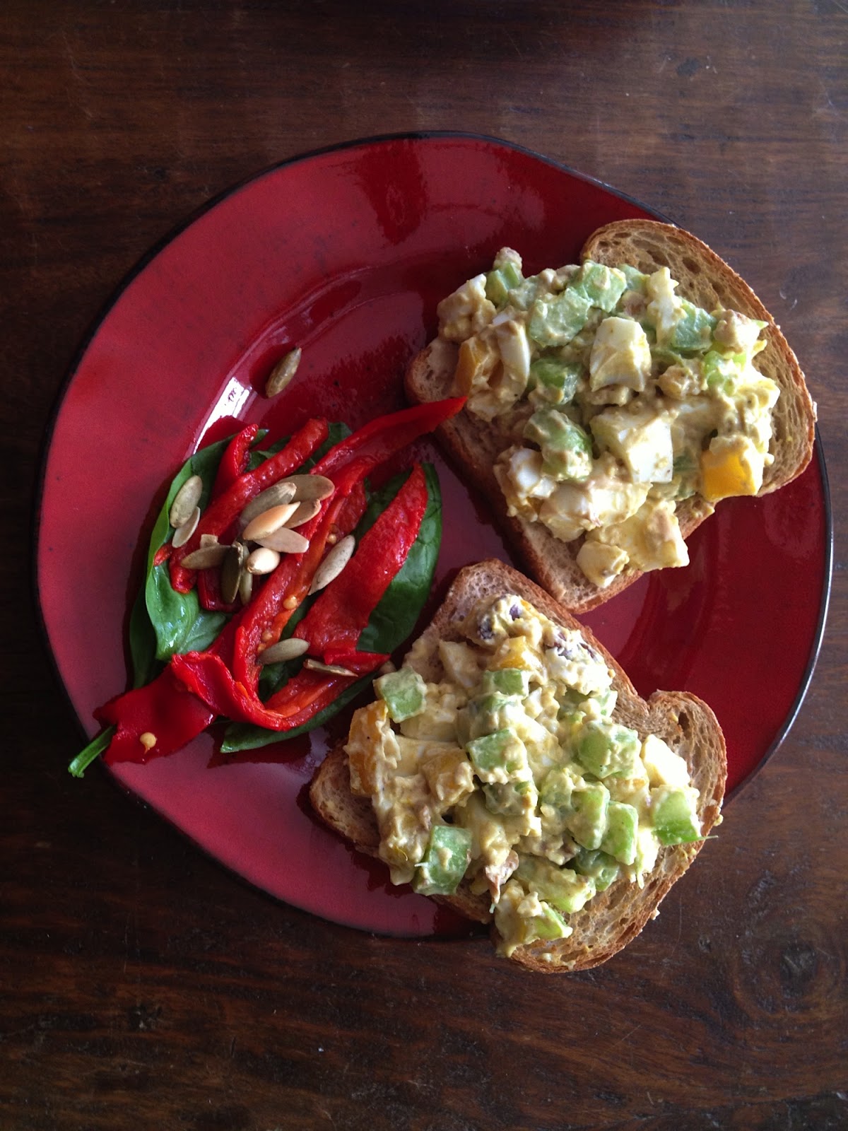 curry egg salad sandwich