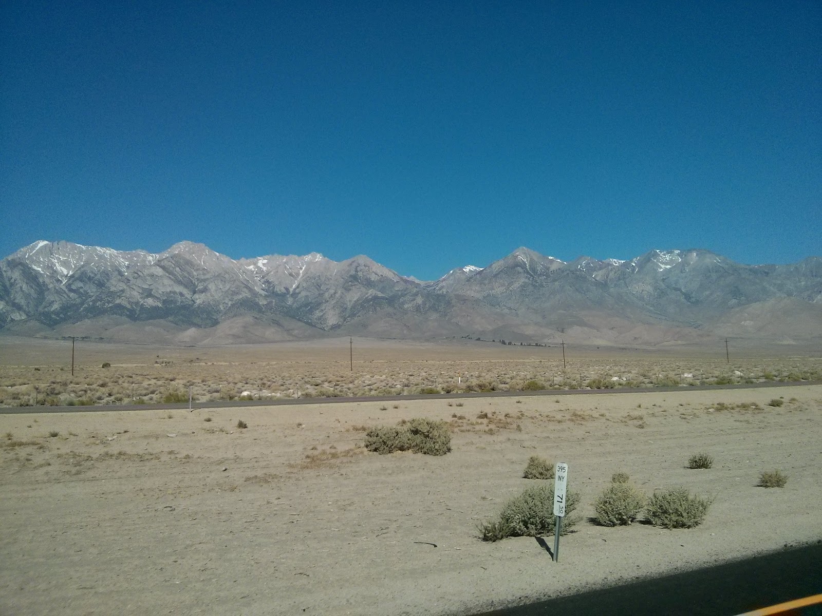 View back towards the Sierras, from the bus ride to Independence