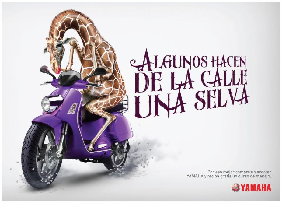 MOTORCYCLE 74 Yamaha scooter advertising campaign Costa Rica