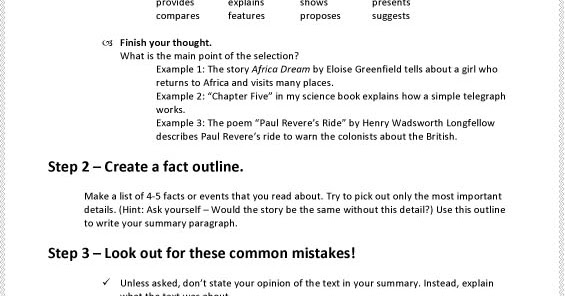 How to do a summary image