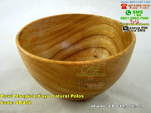 Bowl Mangkok Kayu Natural Polos