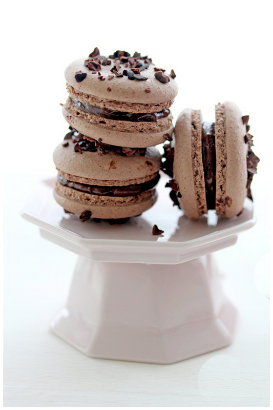 Foodagraphy. By Chelle. Cocoa nib macarons with earl grey ganache