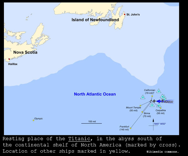 Point Titanic Sinking Map Year Of Clean Water
