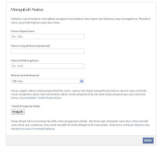 Cara Mengubah Nama Facebook yang Kena Limit Cara Mengubah Nama Facebook yang Kena Limit