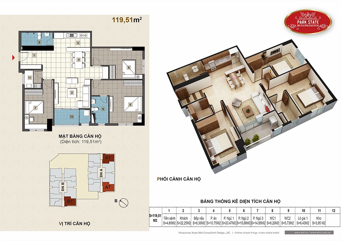 Sở hữu căn hộ chung cư cao cấp tại trung tâm quận Hà Đông chỉ với 900 triệu 005+Can+ho+119,51m2-V1