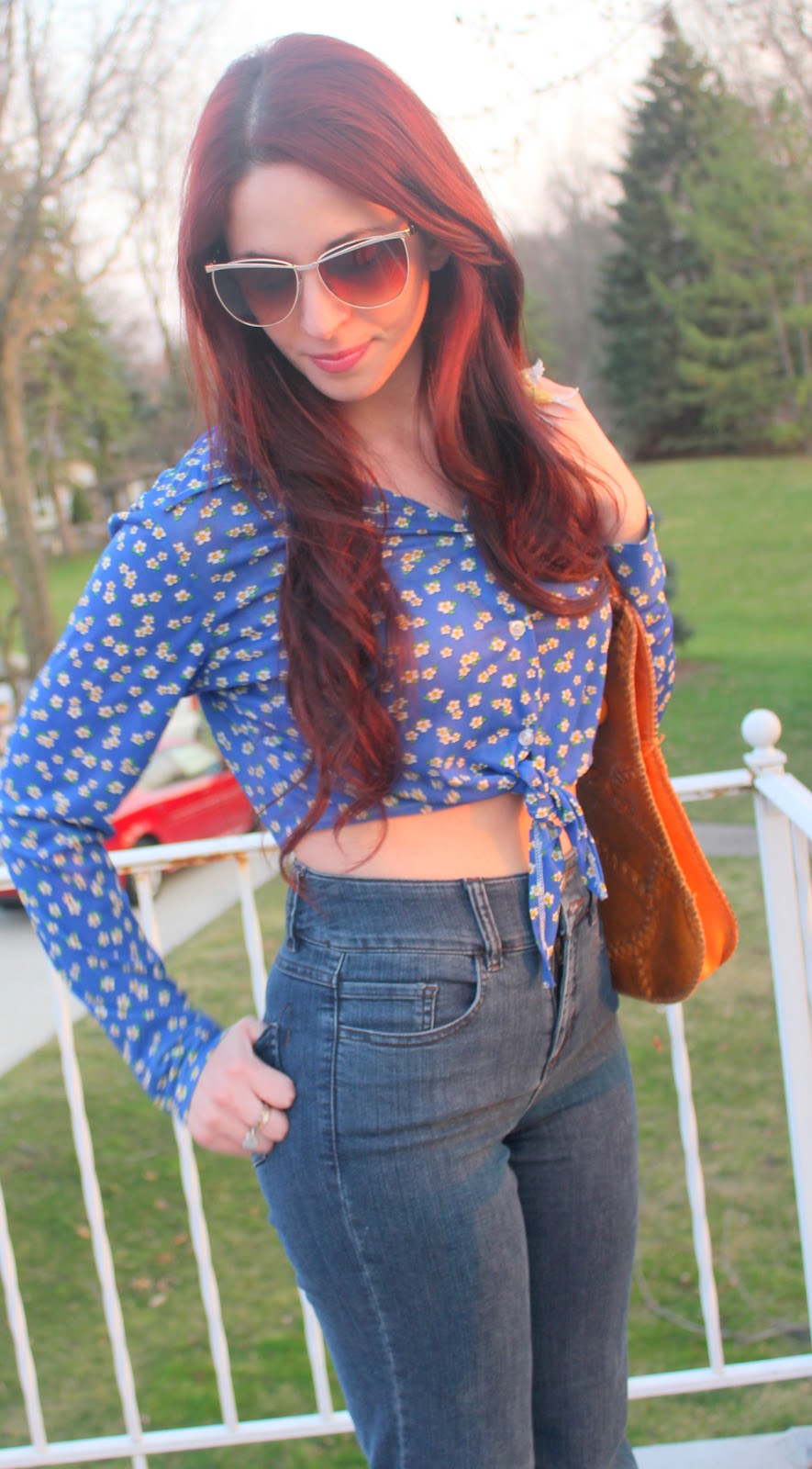 Living Mannequin belly tops and bellbottoms