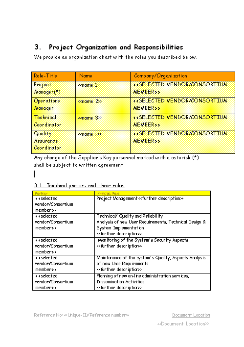 template for planning a project