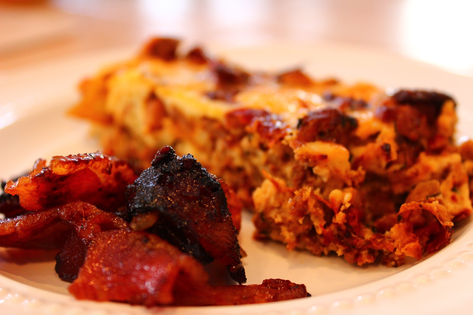Primal Bites Sausage & Egg Casserole w Apple Cider Braised Bacon