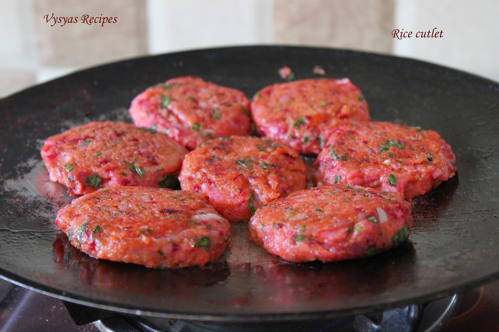 Vysya's Delicious Recipes Rice vegetable cutlet with left over Rice