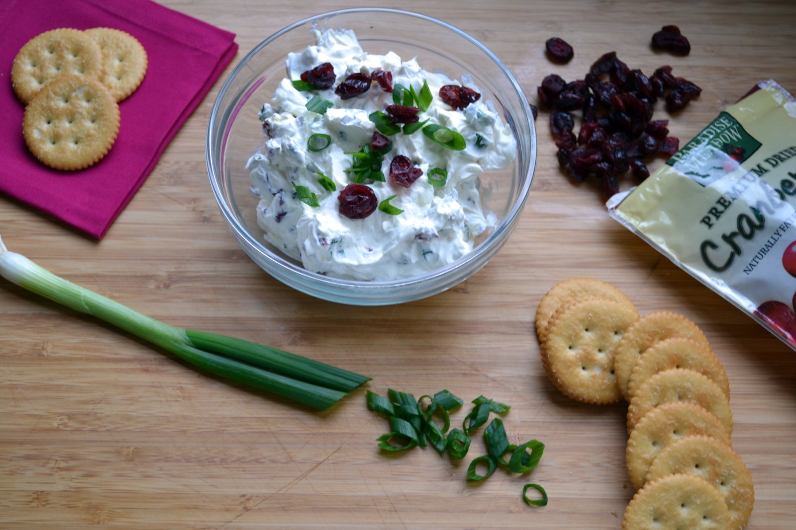Hardly Housewives Cranberry Green Onion Dip