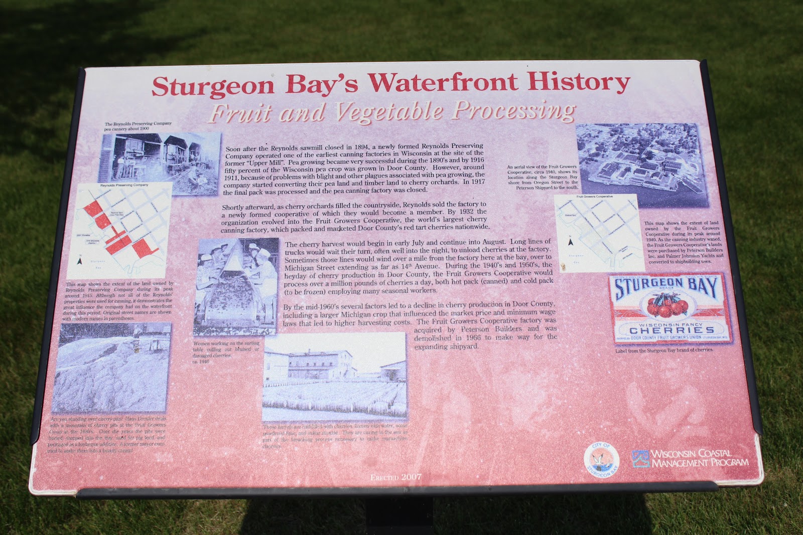 Wisconsin Historical Markers Sturgeon Bay S Waterfront History