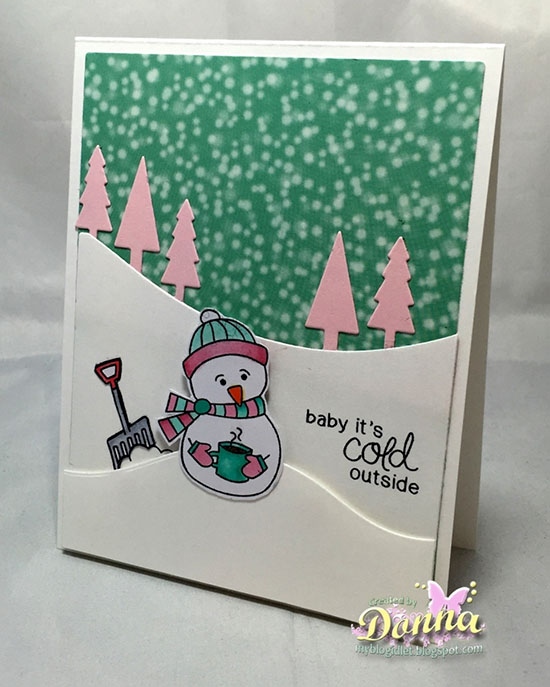 Snowman card by Donna Idlet | Frozen Friends Stamp set by Newton's Nook Designs #newtonsnook