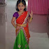 Cute Baby in Green Half Saree