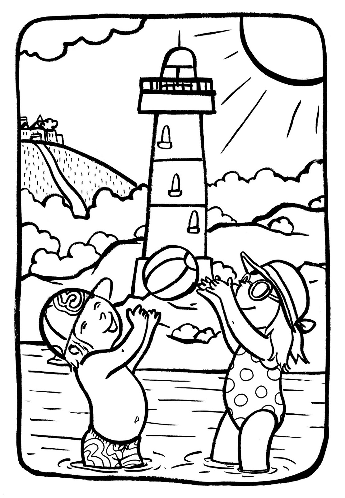 Coloriage De Bord De Mer