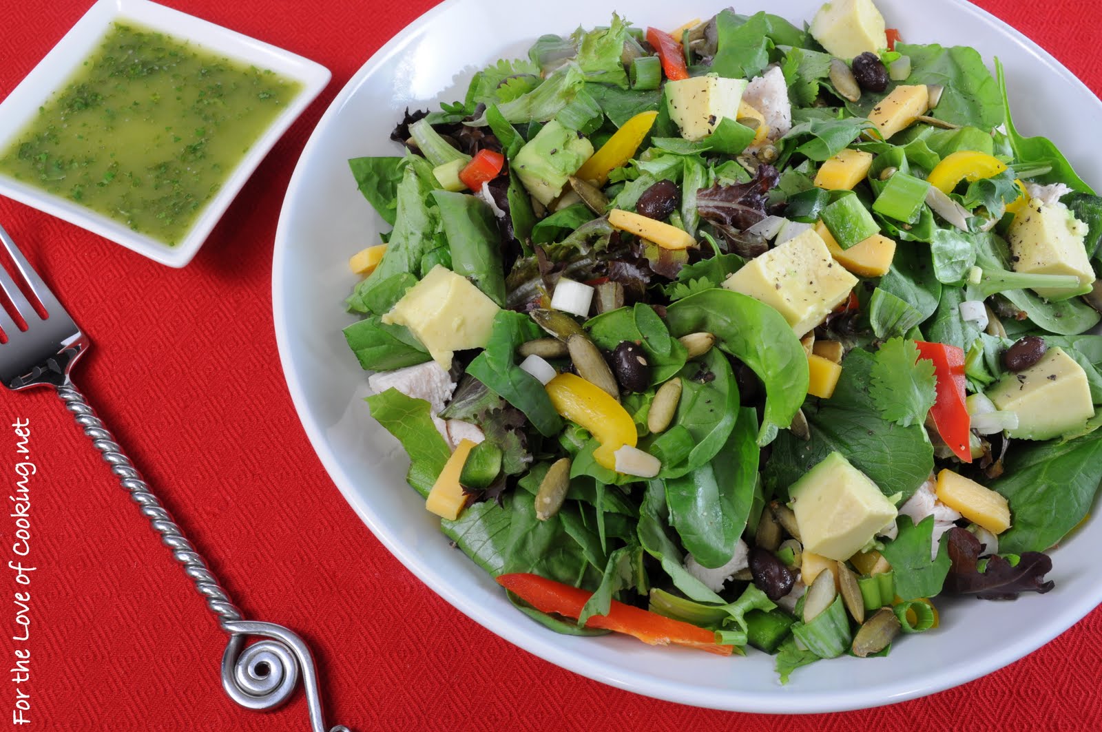 Southwestern Chicken Salad with Cilantro Lime Vinaigrette For the