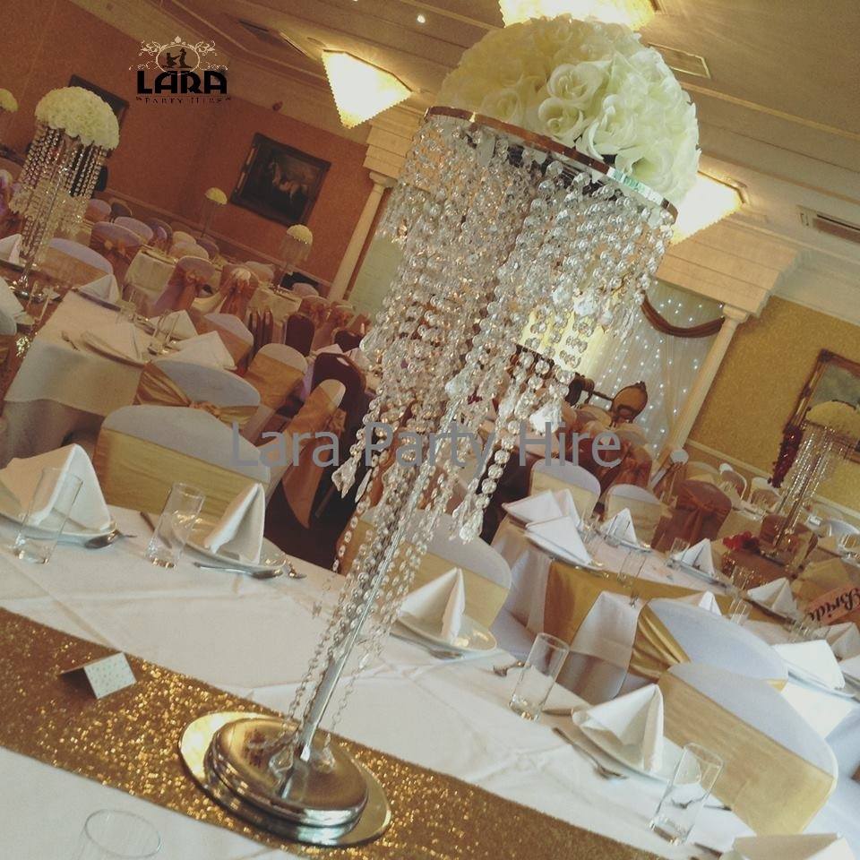 Lara Party Hire Crystal Chandelier Table Centerpiece
