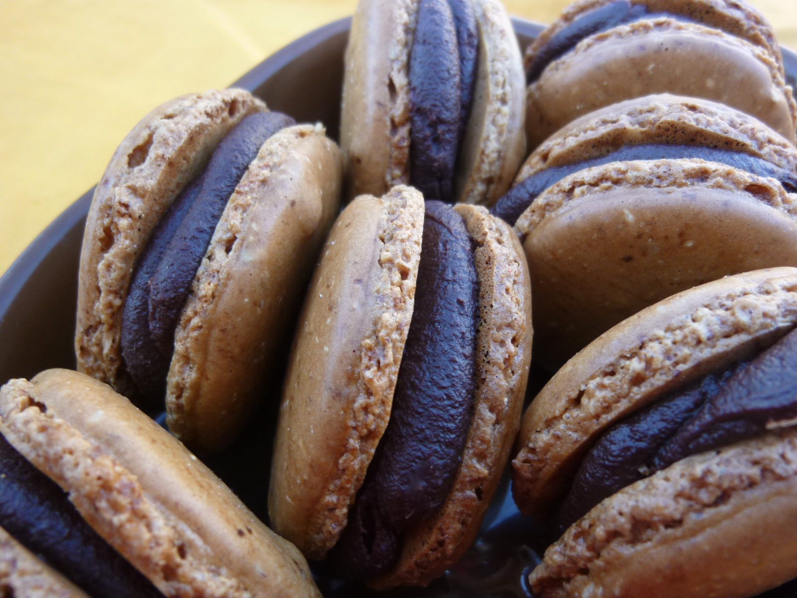 Espresso Macarons with Chocolate Rum Ganache Filling Diary of a Mad