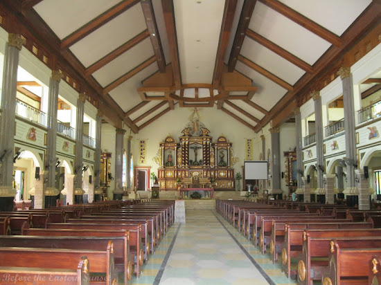 Aisle and altar of Masbate Cathedral, Bicolandia