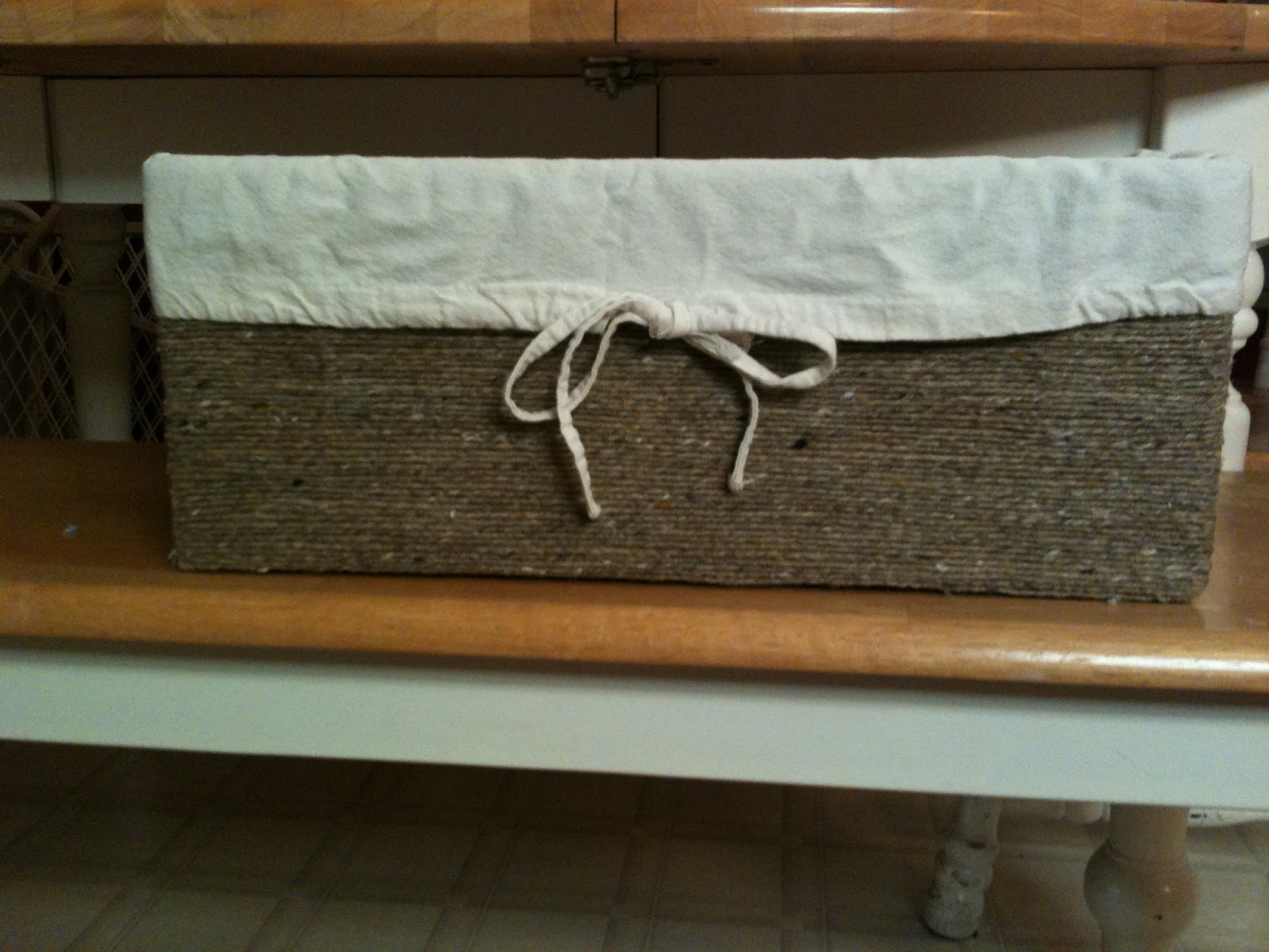 Where the walnut trees grow Diaper Box turned into a twine basket