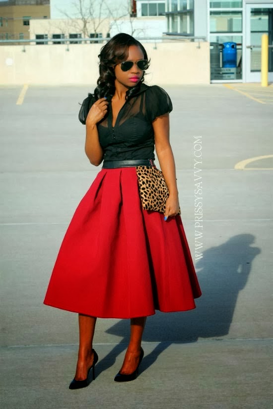 Kiki's Fashion How to wear a Flared skirt