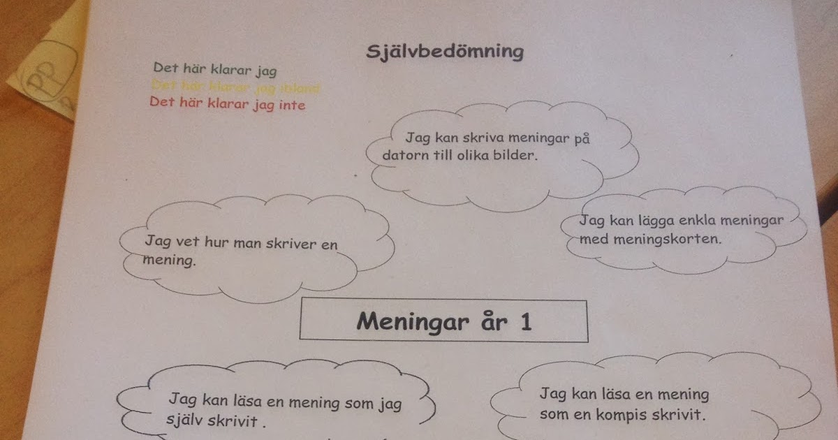 Att skriva sig till läsning på Tomaslundsskolan v. 411 Meningar