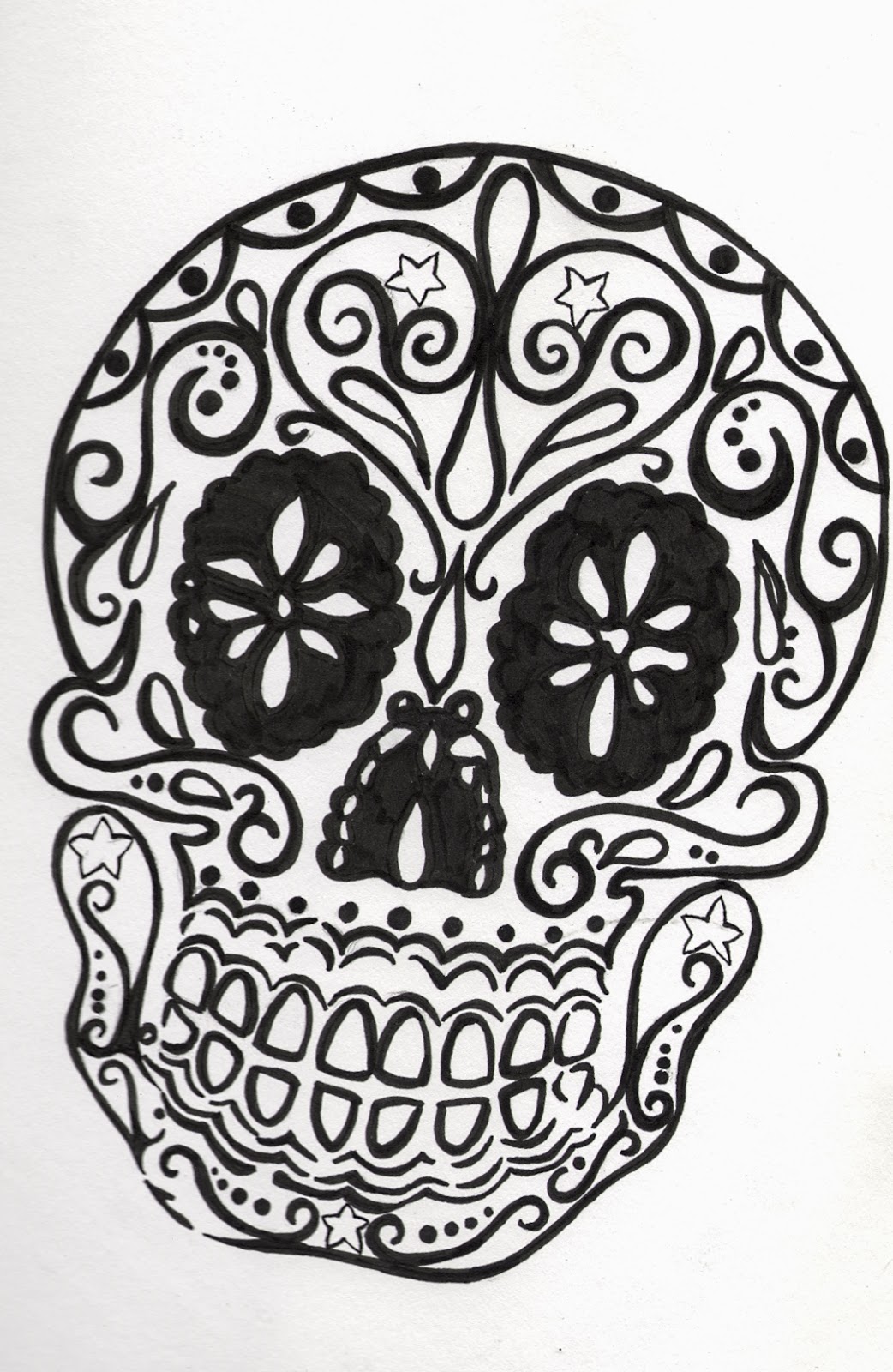 Iamaseaman Muerta Skull Tattoo