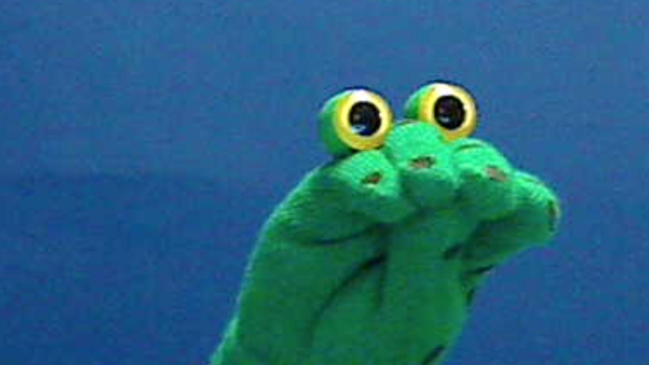 Play with a Puppet a day Puppet 6 Frog Oobi