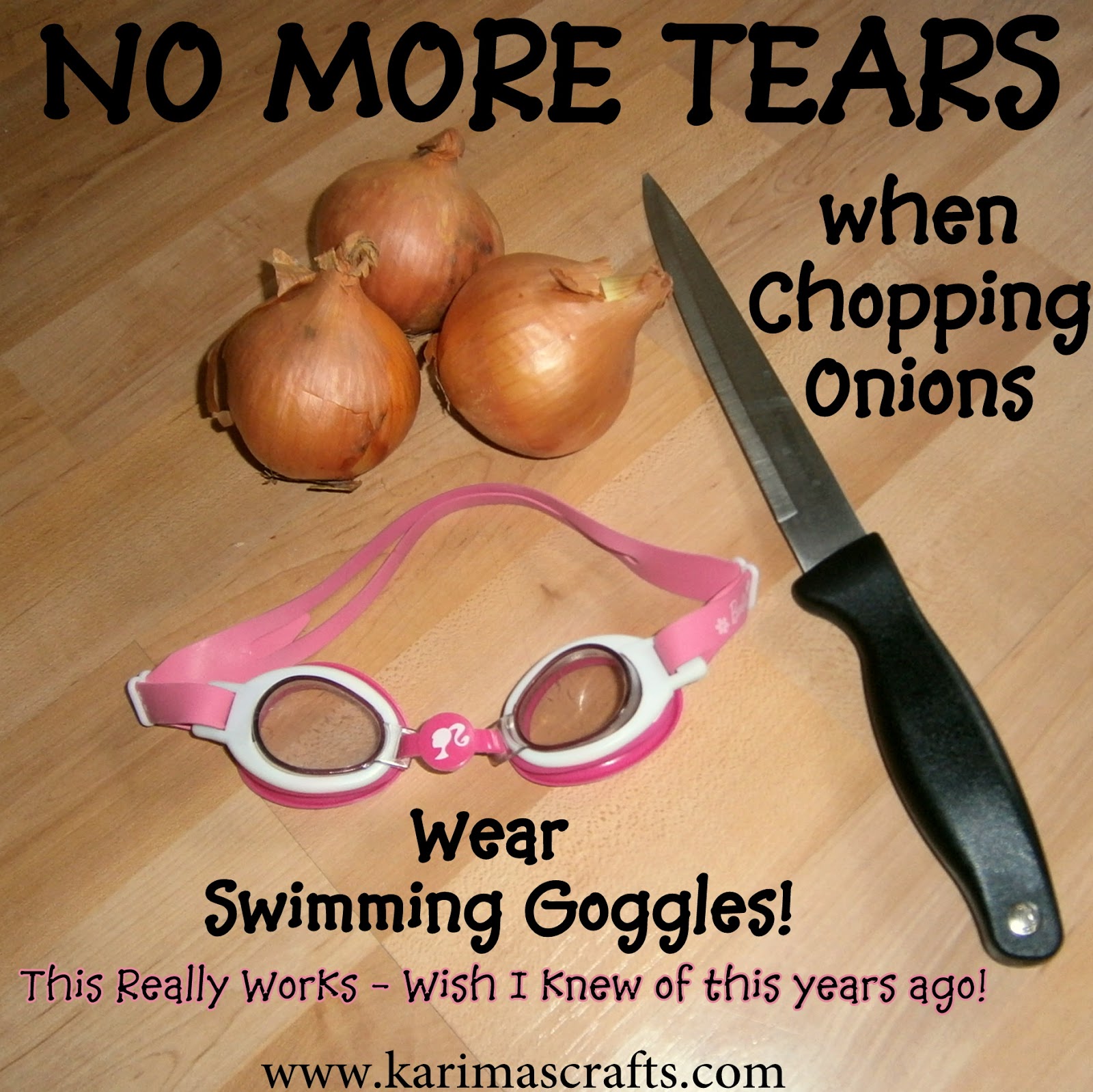 How To Cut Onions without crying - Goggles
