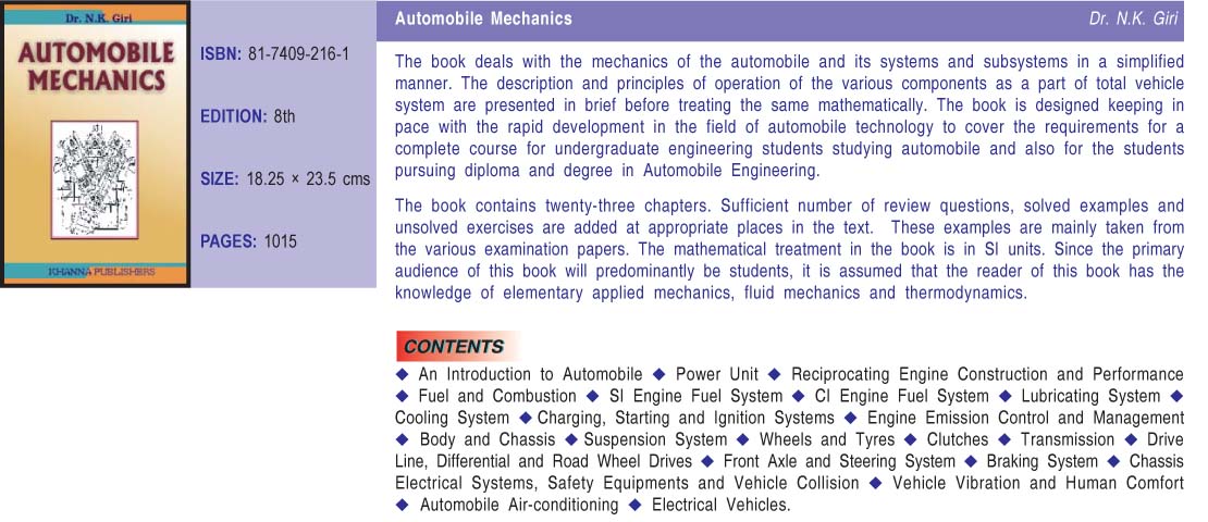 automobile mechanics by nk giri free pdf