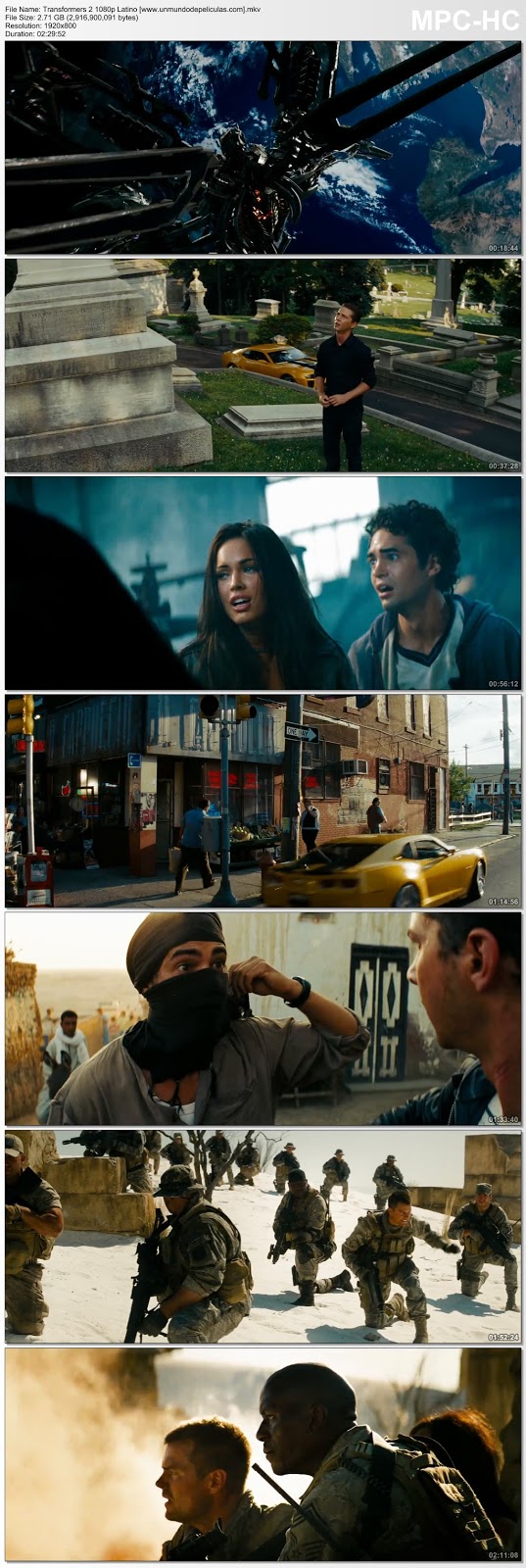 Capturas de la película.