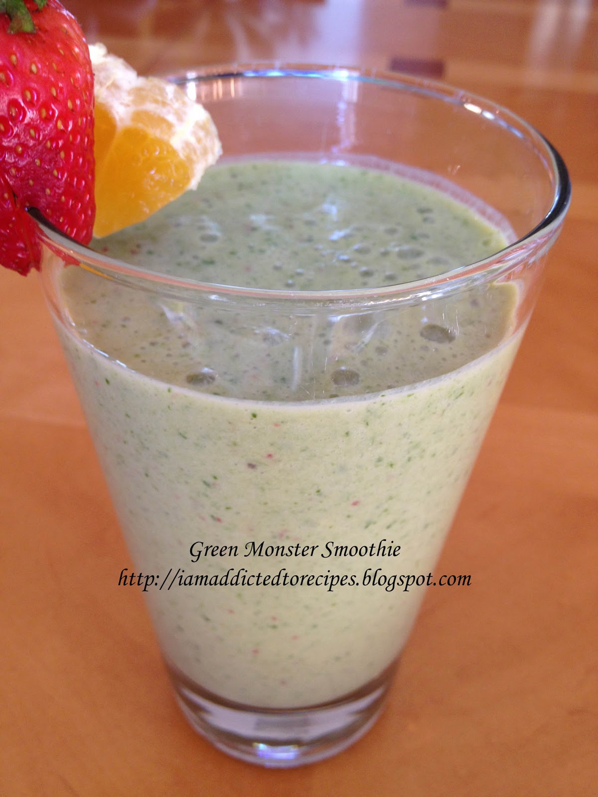 Addicted to Recipes: Green Monster Smoothie - Crazy Cooking Challenge
