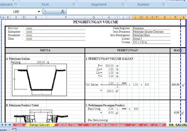 KUMPULAN RAB SALURAN DAN DRAINASE KUMPULAN CONTOH RENCANA