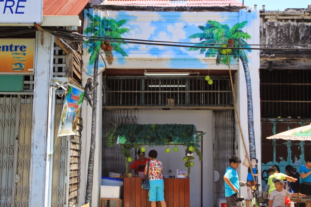 Penang street art - Coconut trees