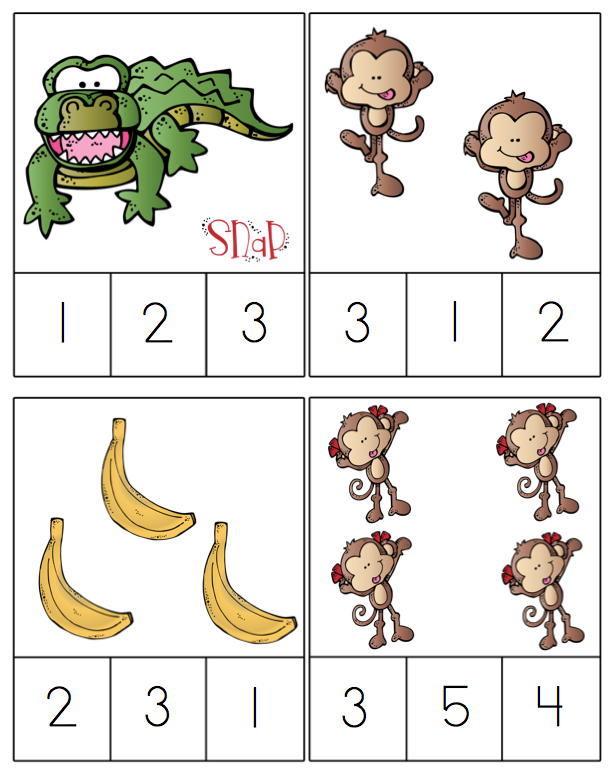 "Five Little Monkeys Swinging in a Tree" Printable Preschool Printables