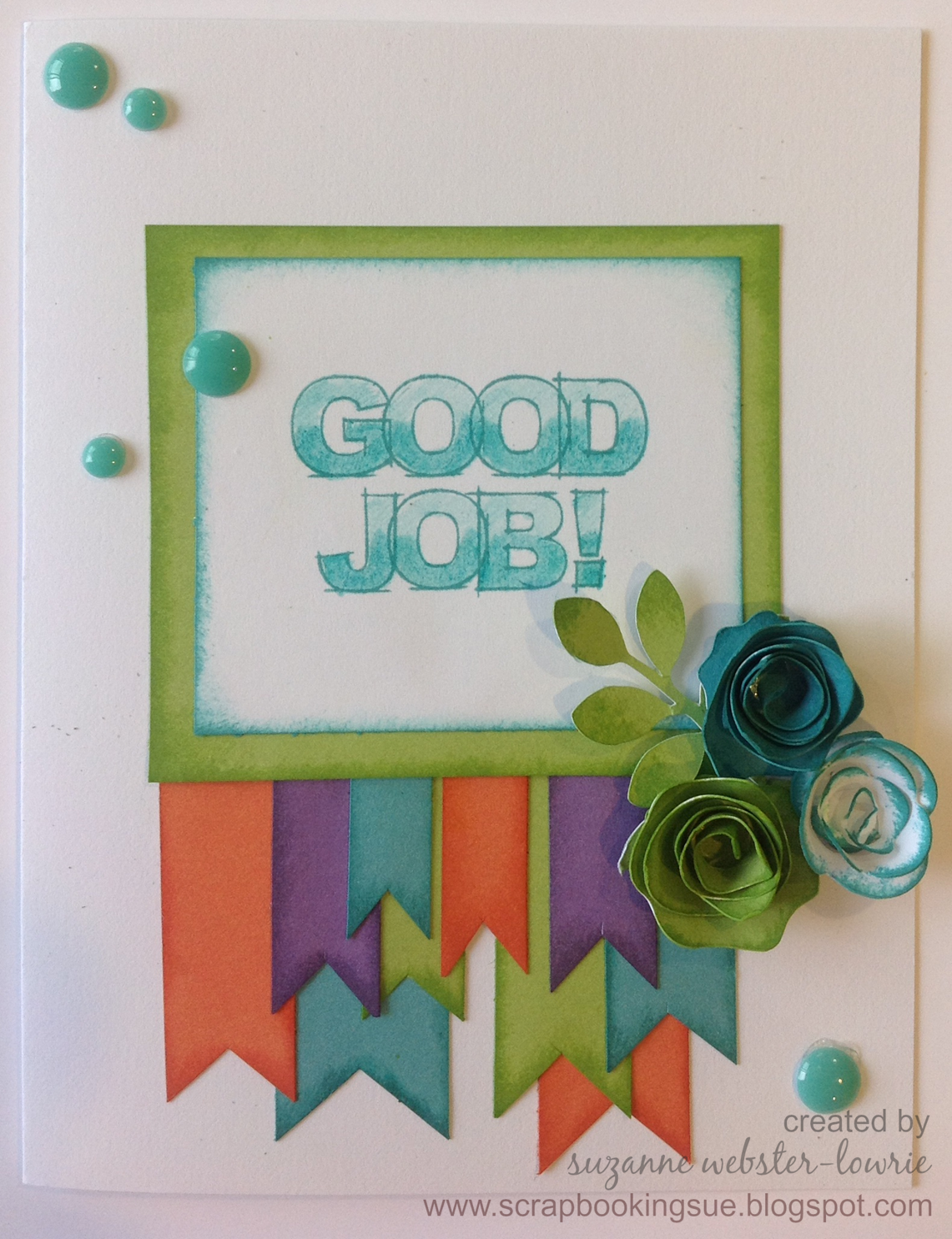 Scrapbooking Sue "Good Job" Card