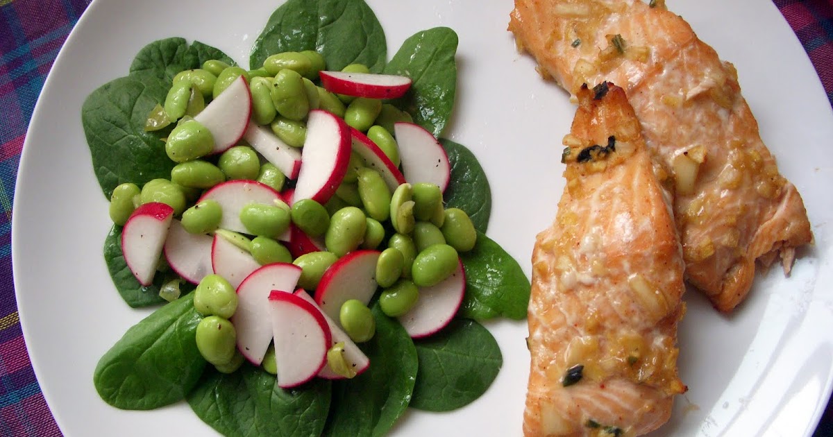 Two Minds Cook Alike Miso Salmon with Edamame Salad