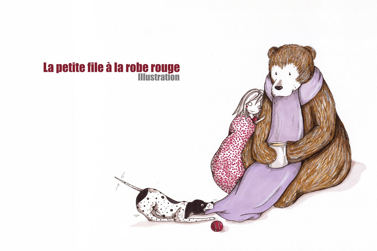 La petite fille a la robe rouge