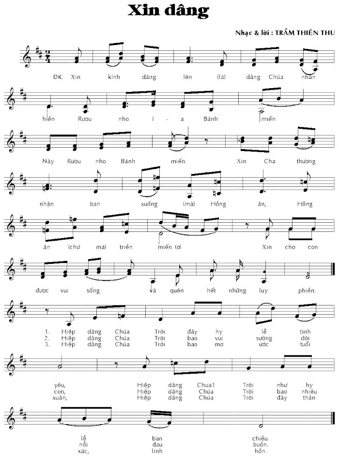 Thánh ca: Xin Dâng