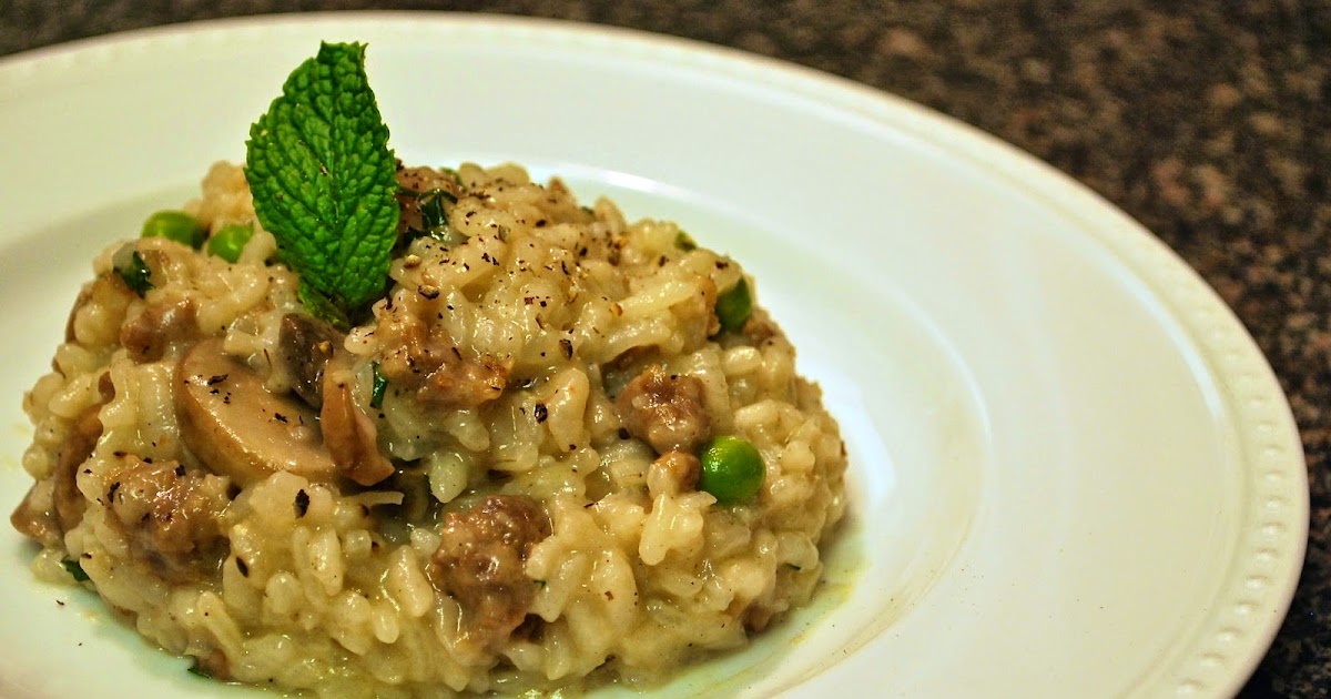 Risotto with Sausage, Mushrooms, & Mint Bevy Richmond