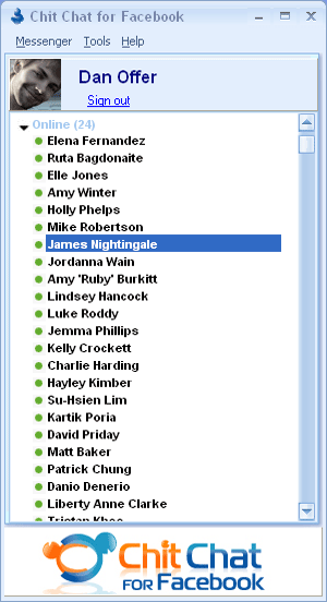 Chit Chat Buddy List facebook emoticons on chat. Chit Chat Buddy List